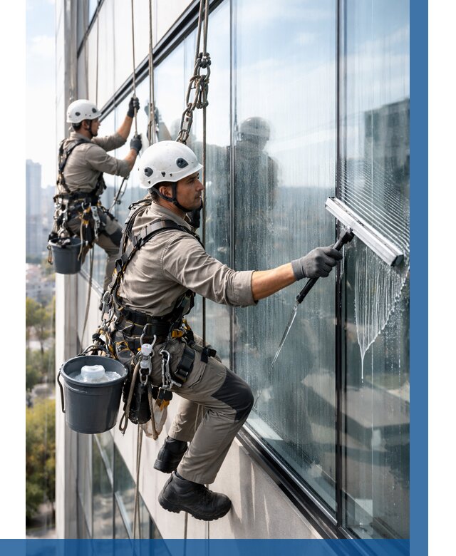 Мойка окон альпинистами в Апшеронске от 4612 р. | ВЫСОТНИК-Пшр