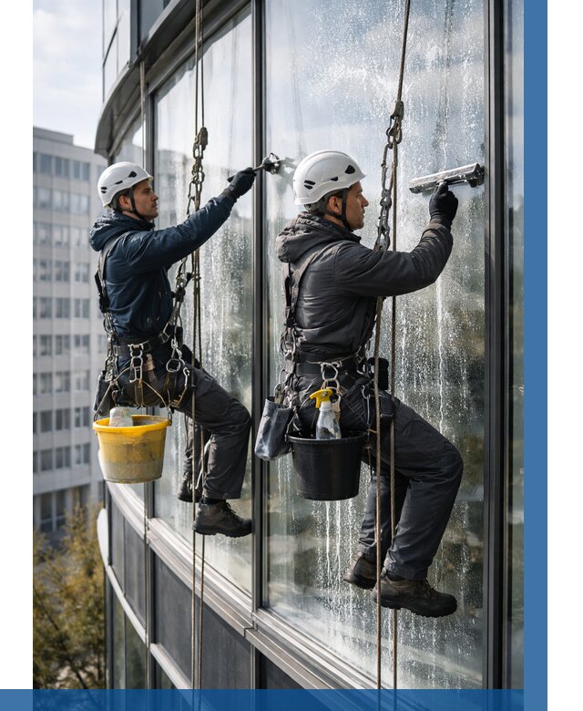 Мойка панорамных окон в Апшеронске от 359 р. заказать у ВЫСОТНИК-Пшр