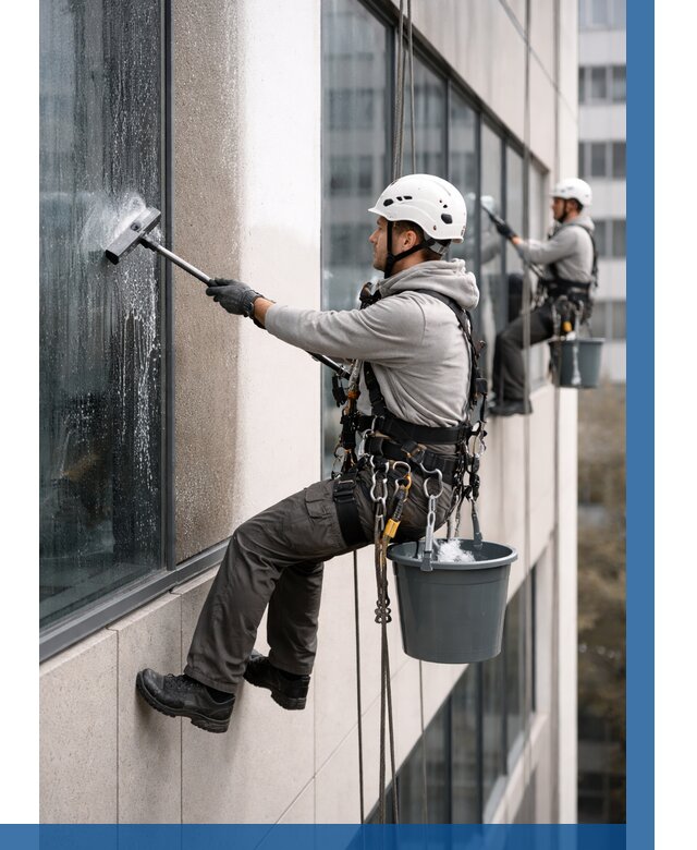 Мойка фасадов зданий в Апшеронске под ключ от 359 р. | ВЫСОТНИК-Пшр