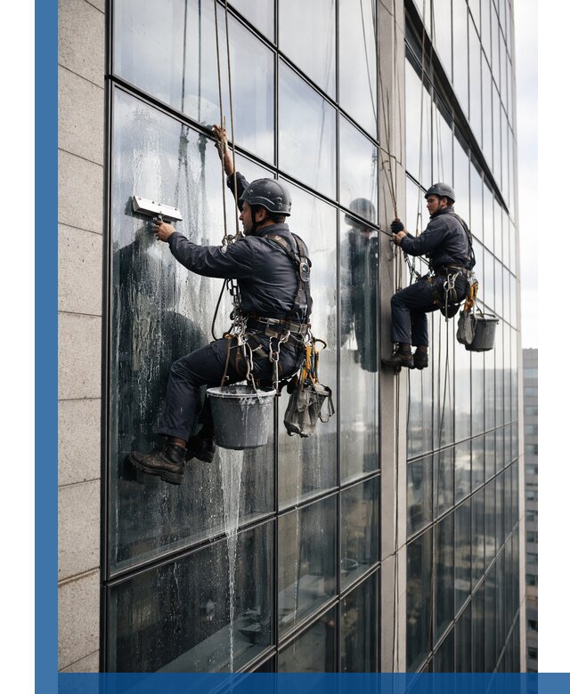 Профессиональная мойка стеклянных фасадов зданий в Апшеронске