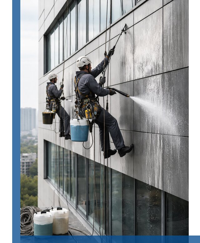 Профессиональная мойка вентилируемых фасадов в Апшеронске