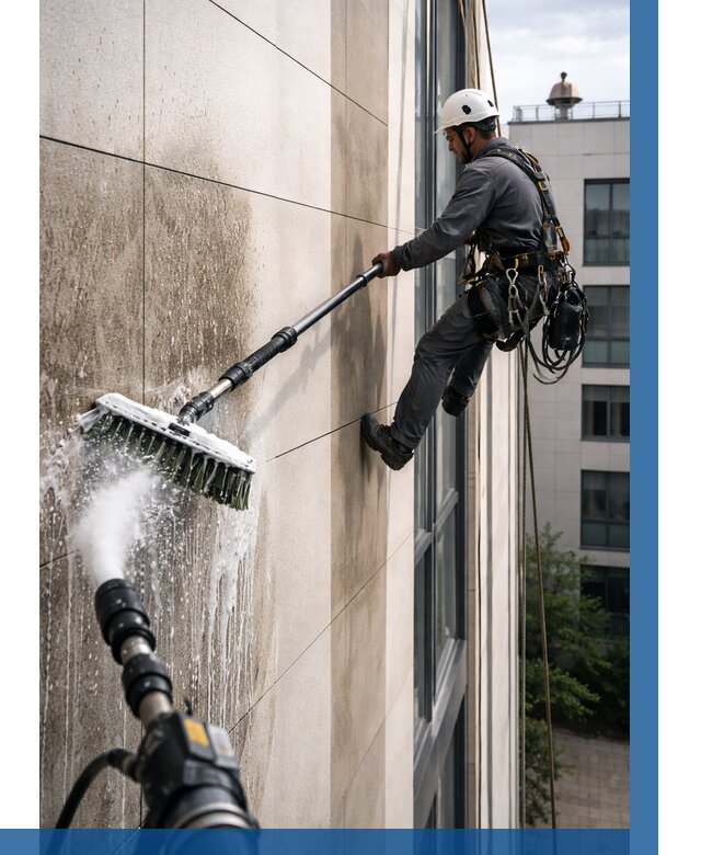 Мойка фасада из керамогранита в Апшеронске от 307 р. | ВЫСОТНИК-Пшр