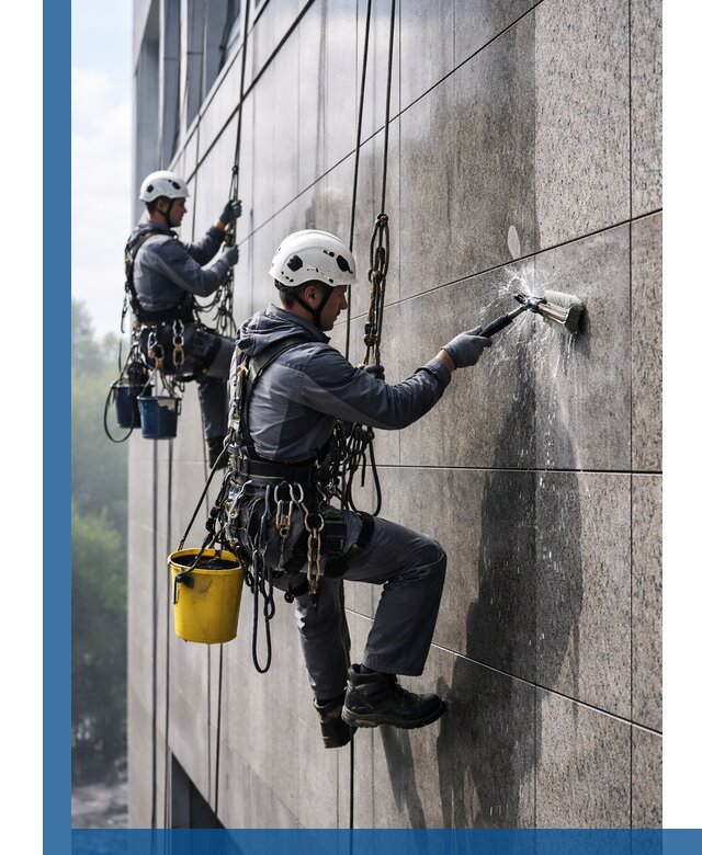 Профессиональная мойка фасада из керамогранита в Апшеронске