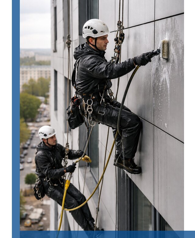 Профессиональная мойка фасада из композита в Апшеронске