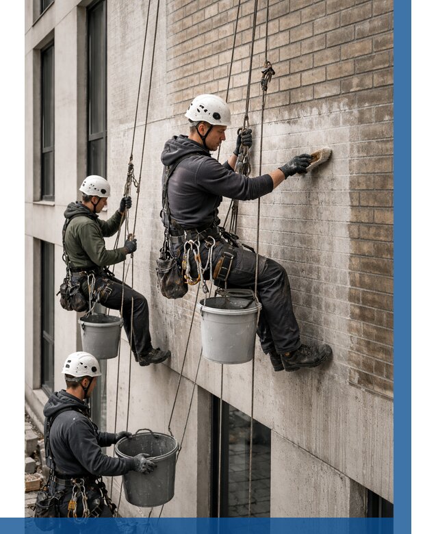 Удаление высолов с фасада в Апшеронске от 256 р. | ВЫСОТНИК-Пшр