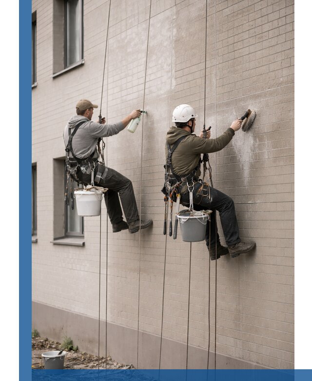 Удаление высолов с фасада зданий в Апшеронске без повреждений и следов
