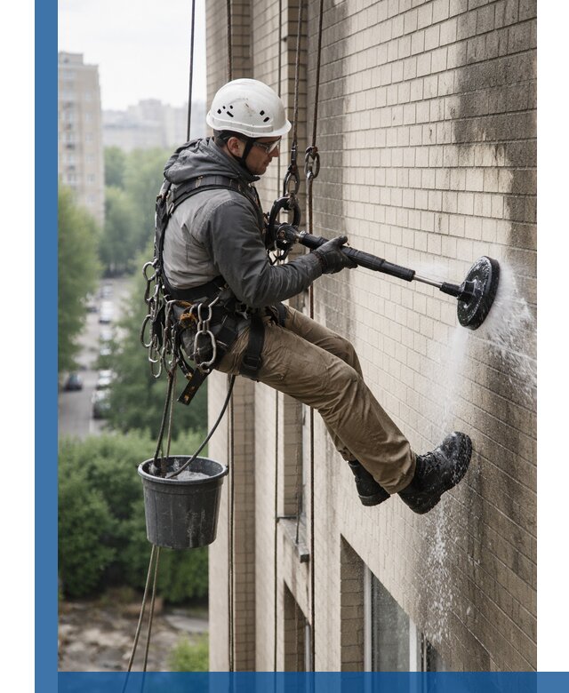 Очистка фасада от копоти в Апшеронске профессионально и безопасно