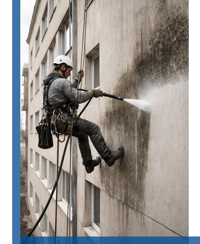 Профессиональная очистка фасадов от плесени в Апшеронске