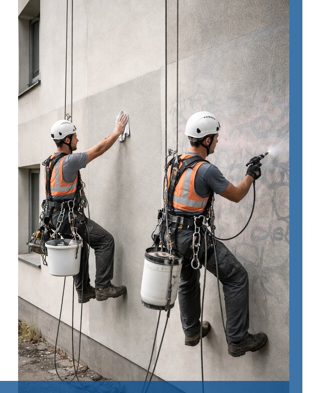 Антиграффити покрытие фасада в Апшеронске от 615 р. | ВЫСОТНИК-Пшр