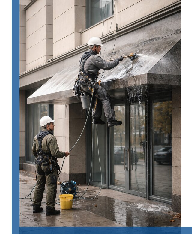 Профессиональная мойка козырьков и навесов в Апшеронске