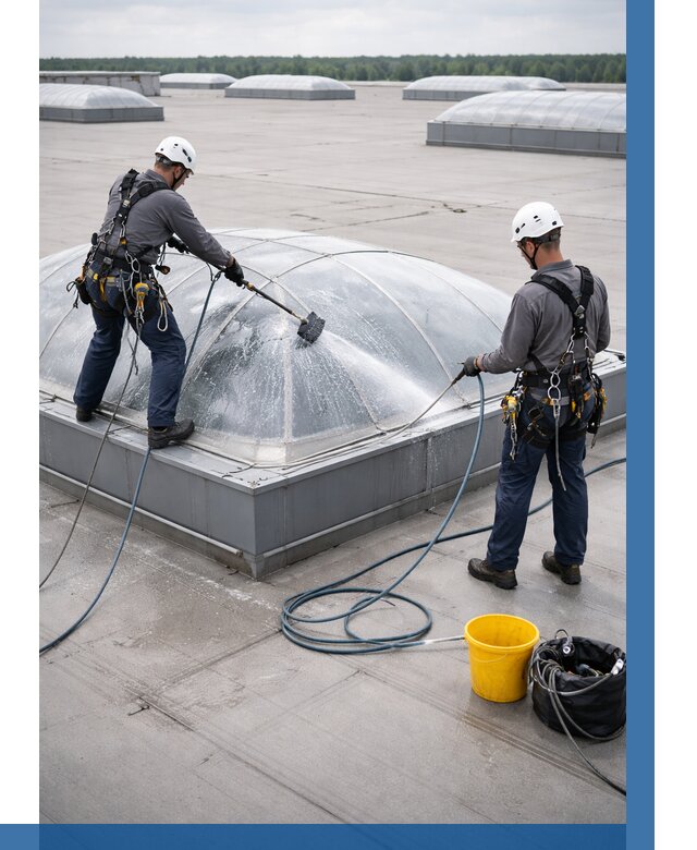 Мойка зенитных фонарей в Апшеронске, заказать от 4612 р. | ВЫСОТНИК-Пшр