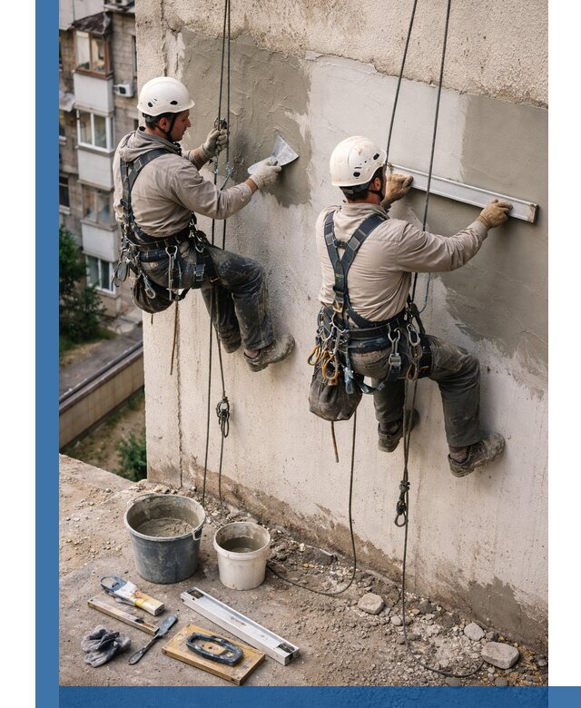 Комплексный ремонт штукатурного фасада с гарантией в Апшеронске