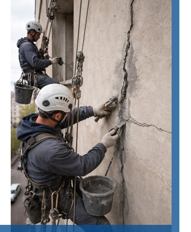 Заделка трещин на фасаде в Апшеронске от 922 р. | ВЫСОТНИК-Пшр