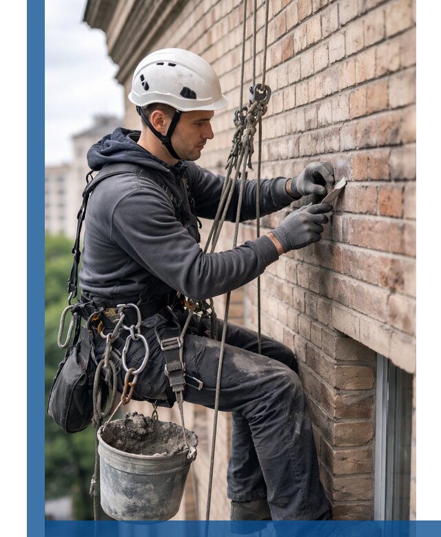 Качественный ремонт кирпичной кладки фасада в Апшеронске с гарантией