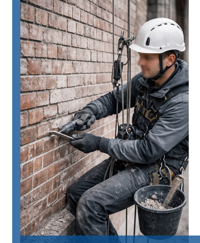 Расшивка кирпичных швов фасадов и стен, ремонт в Апшеронске