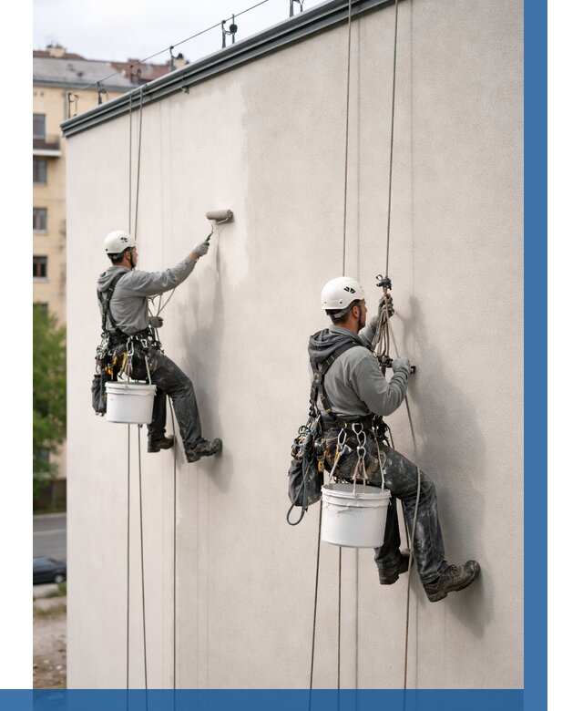 Покраска оштукатуренного фасада в Апшеронске от 328 р. | ВЫСОТНИК-Пшр