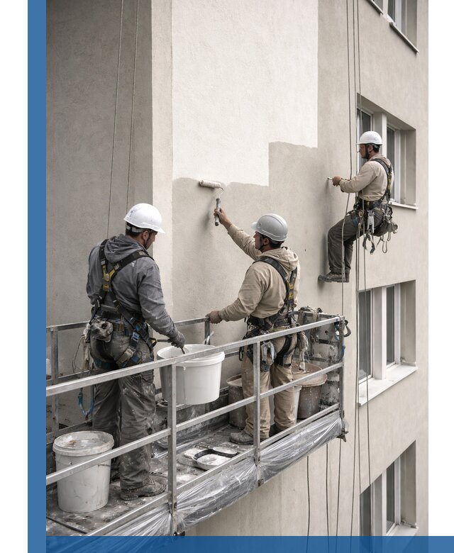 Покраска оштукатуренного фасада в Апшеронске под ключ с гарантией