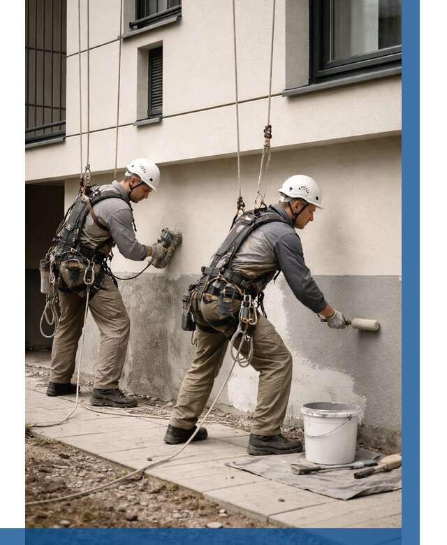 Окраска цоколя здания в Апшеронске от 461 р. под ключ | ВЫСОТНИК-Пшр