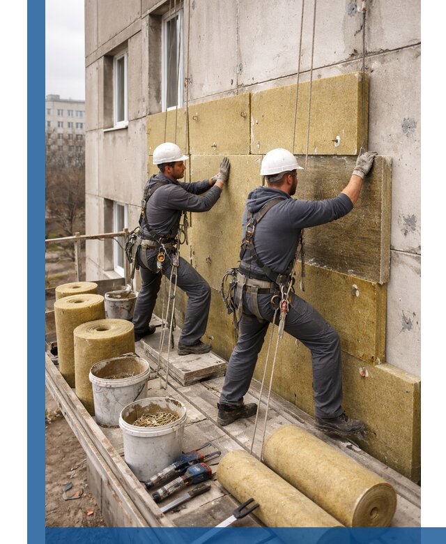 Утепление фасада минватой в Апшеронске под ключ с гарантией