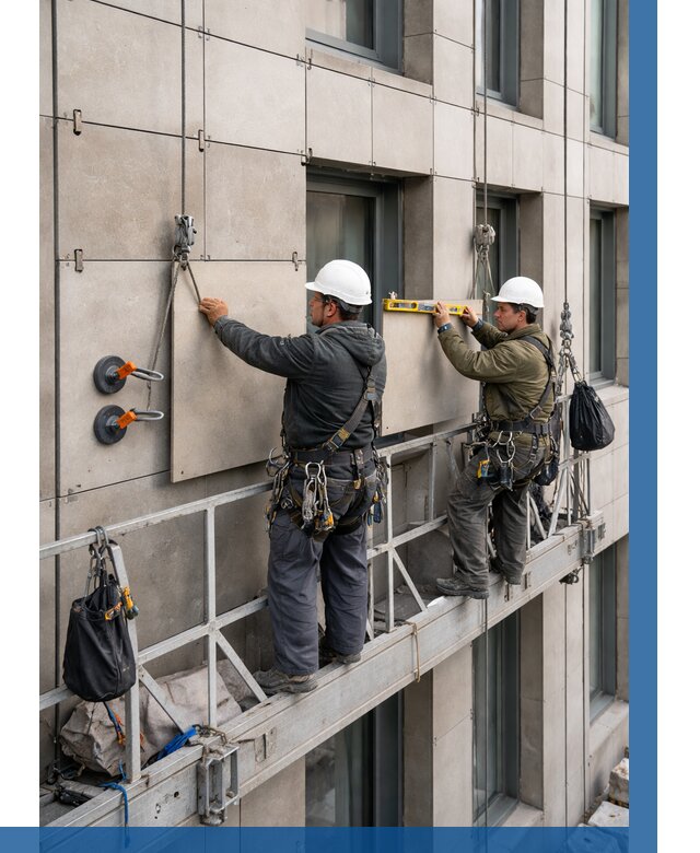 Монтаж керамогранита на фасад в Апшеронске от 2562 р. | ВЫСОТНИК-Пшр