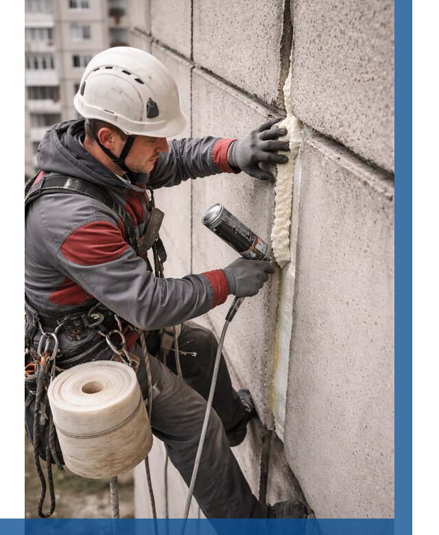 Утепление межпанельных швов в Апшеронске от 717 р. | ВЫСОТНИК-Пшр