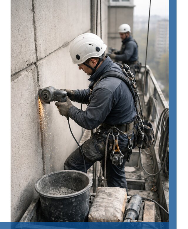 Штробление межпанельных швов в Апшеронске от 1230 р. | ВЫСОТНИК-Пшр