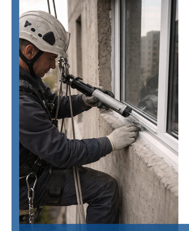 Герметизация оконных швов снаружи в Апшеронске профессионально