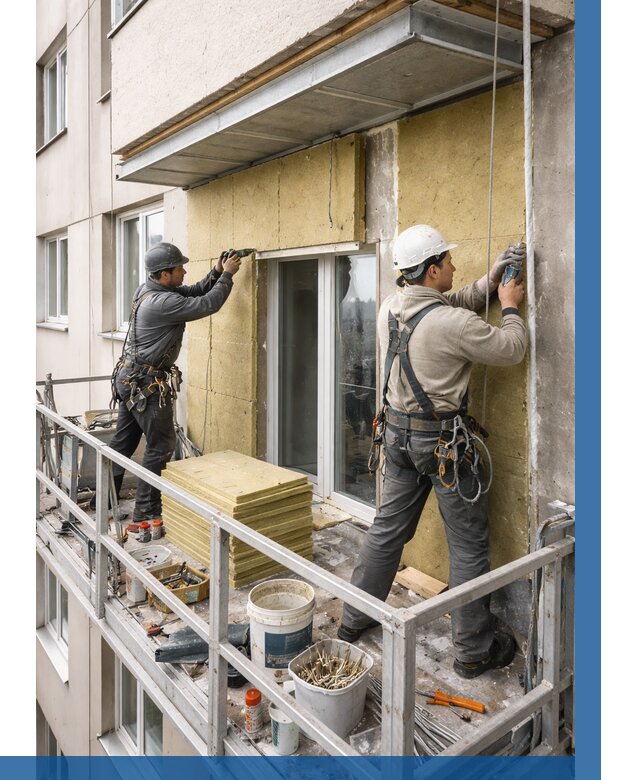 Утепление балкона снаружи в Апшеронске от 1640 р. под ключ ВЫСОТНИК-Пшр