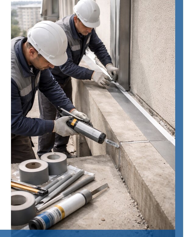 Герметизация примыкания балкона в Апшеронске от 4612 р. | ВЫСОТНИК-Пшр