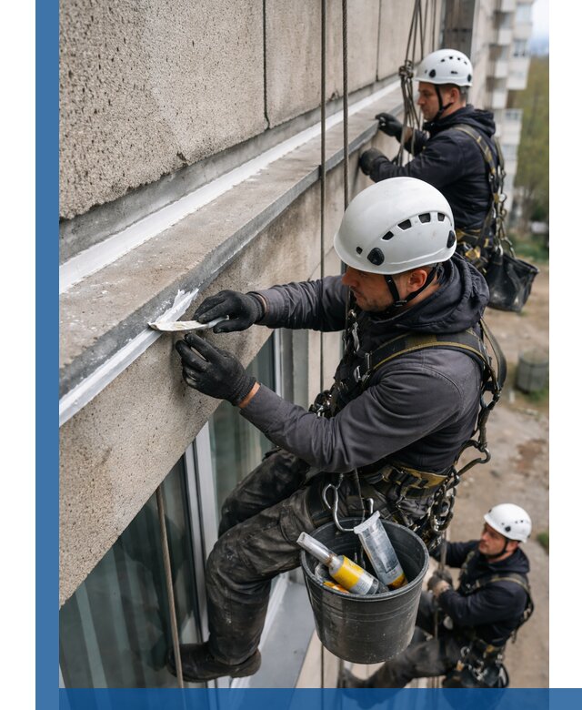 Герметизация примыкания балкона в Апшеронске под ключ с гарантией