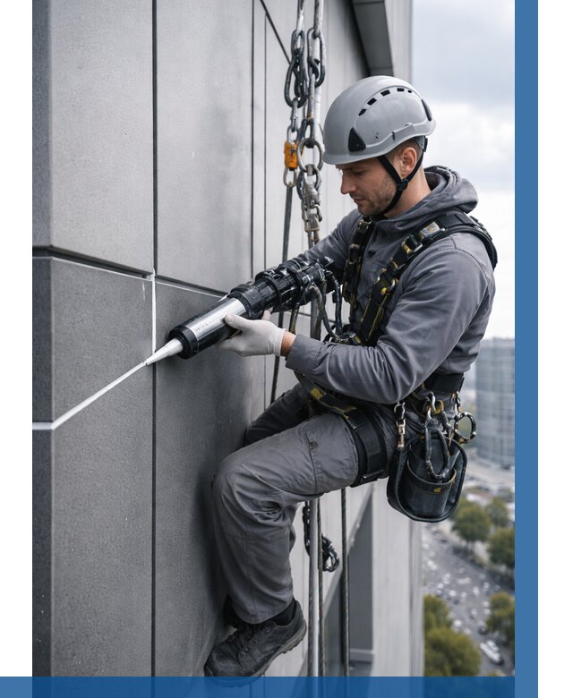 Герметизация стыков фасадных панелей в Апшеронске от 6661 р.| ВЫСОТНИК-Пшр