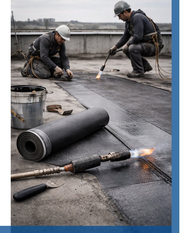 Ремонт рулонной кровли в Апшеронске от 666 р. | ВЫСОТНИК-Пшр