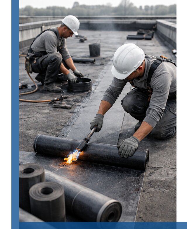 Ремонт рулонной кровли в Апшеронске герметизация и восстановление