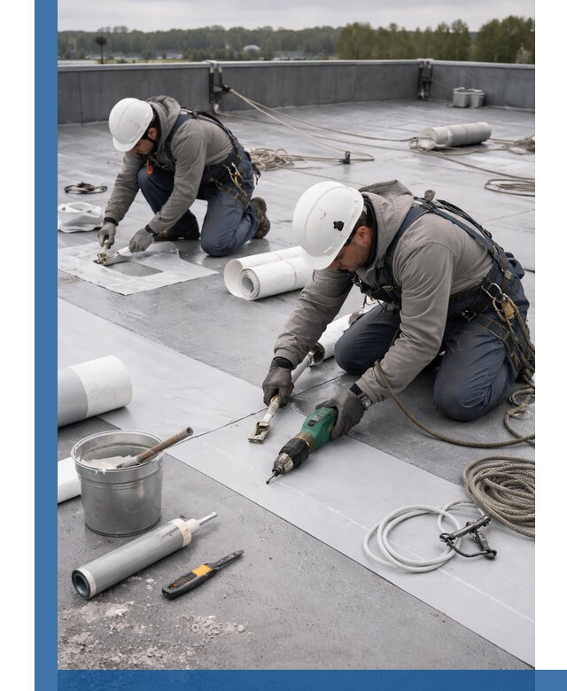 Ремонт мембранной кровли в Апшеронске качественно и с гарантией