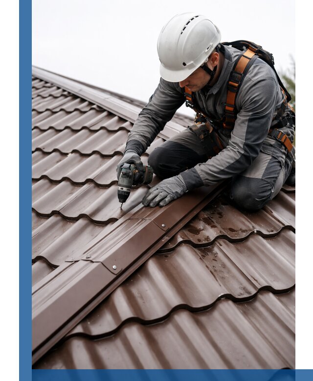 Ремонт металлочерепицы на крыше в Апшеронске профессионально