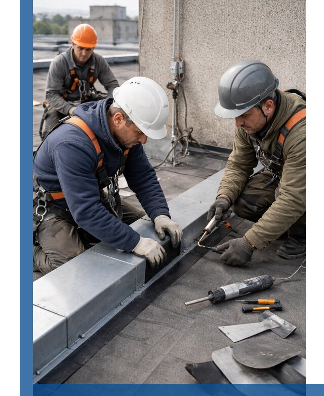 Ремонт кровельных примыканий в Апшеронске профессионально