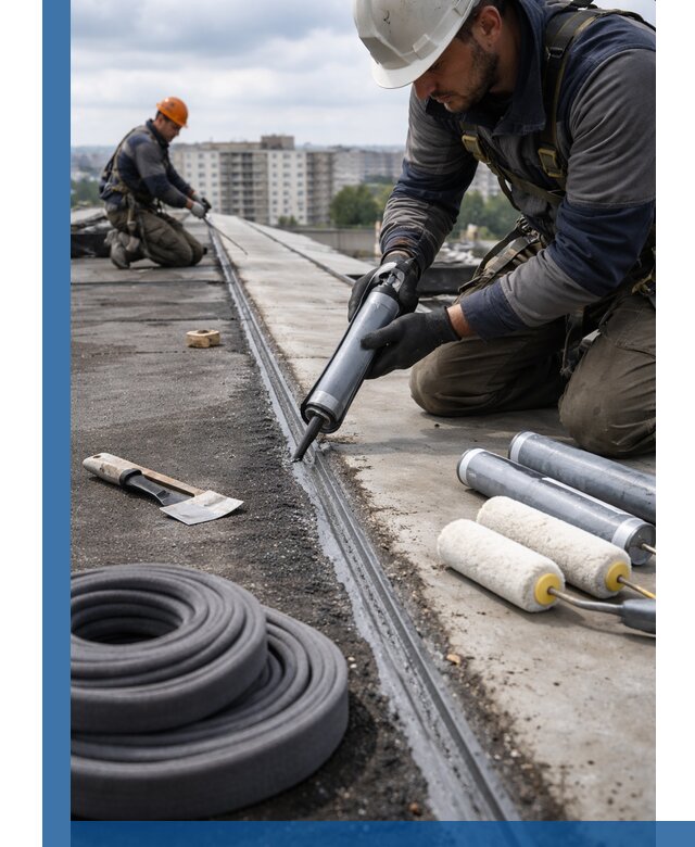 Герметизация швов кровли в Апшеронске с гарантией герметичности