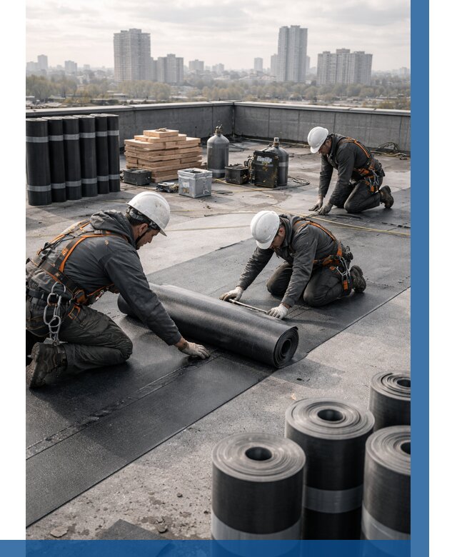 Монтаж мягкой кровли под ключ в Апшеронске от 461 р. | ВЫСОТНИК-Пшр