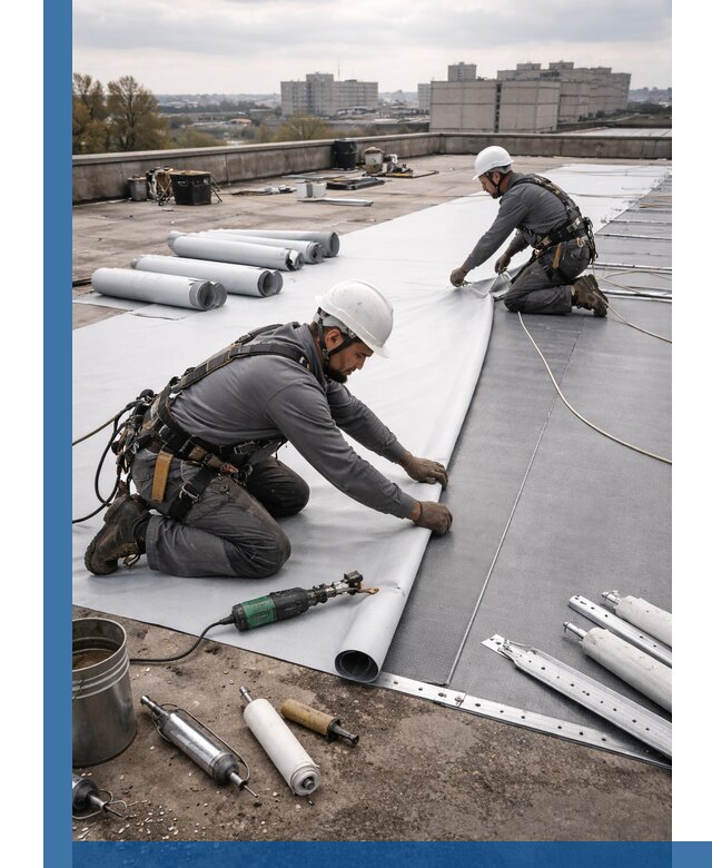 Монтаж мембранной кровли в Апшеронске для промышленных зданий