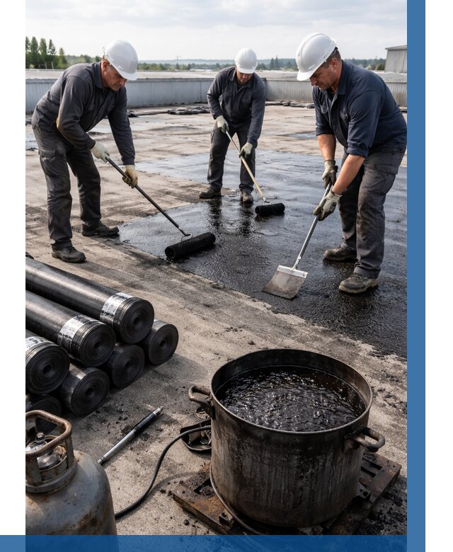 Гидроизоляция кровли мастикой в Апшеронске от 615 р. | ВЫСОТНИК-Пшр