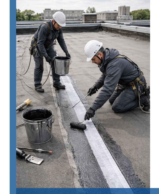 Гидроизоляция кровли мастикой в Апшеронске надежная защита