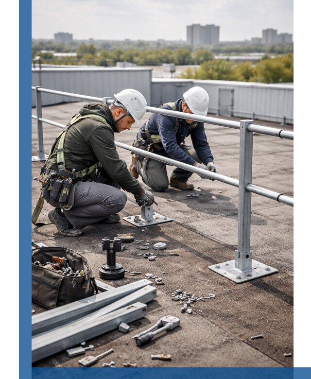 Монтаж кровельного ограждения в Апшеронске под ключ с гарантией