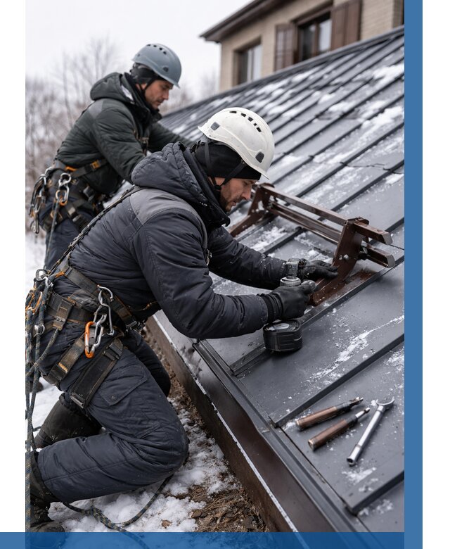 Монтаж снегозадержателей в Апшеронске от 461 р. | ВЫСОТНИК-Пшр