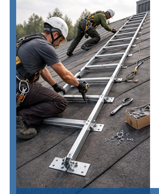 Профессиональный монтаж кровельной лестницы в Апшеронске под ключ