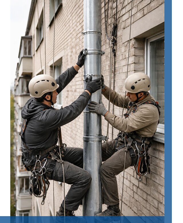 Замена водосточных труб в Апшеронске от 6661 р. | ВЫСОТНИК-Пшр