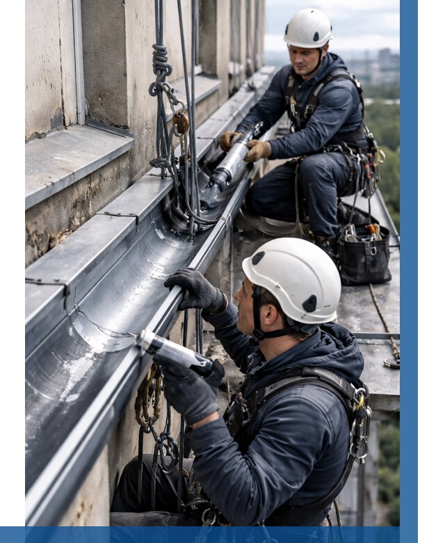 Ремонт водосточных желобов в Апшеронске от 6661 р. | ВЫСОТНИК-Пшр