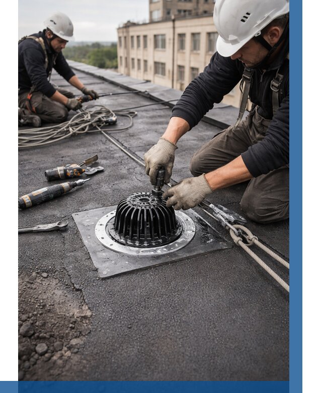 Установка водосточных воронок в Апшеронске цена от 3587 р. | ВЫСОТНИК-Пшр