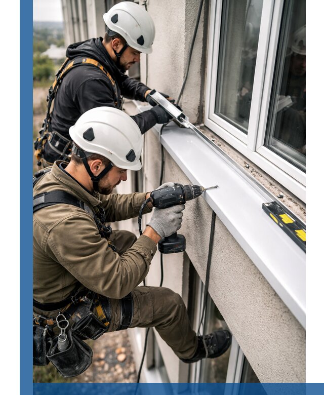 Профессиональный монтаж оконных отливов и отведения воды в Апшеронске