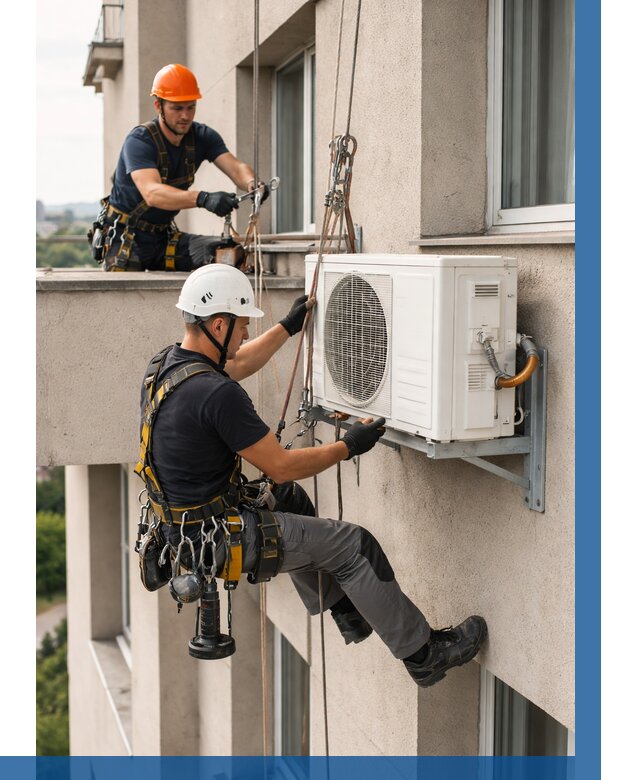 Монтаж внешнего блока кондиционера в Апшеронске от 6661 р. | ВЫСОТНИК-Пшр