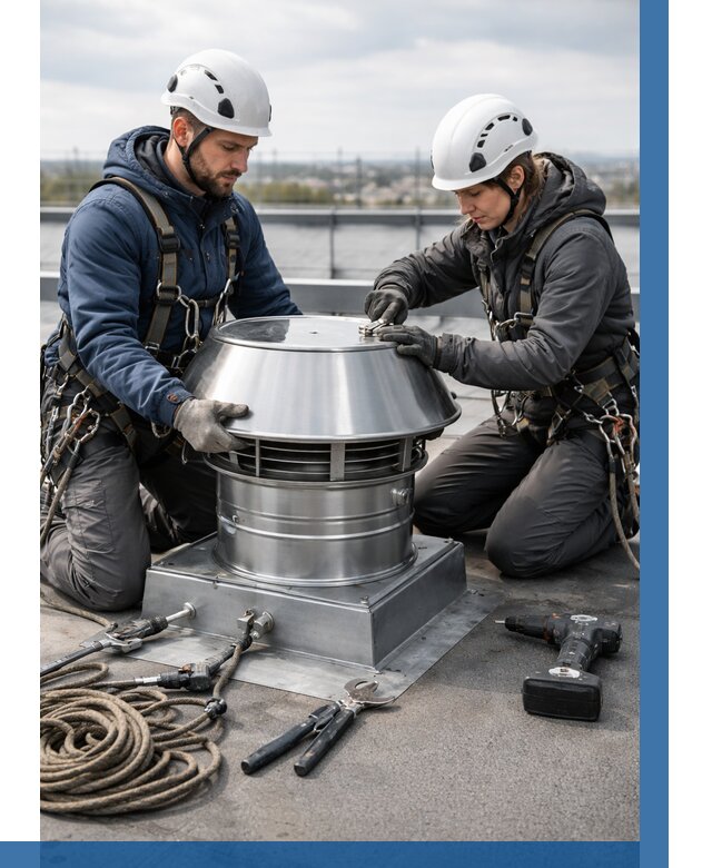 Установка дефлекторов на кровле в Апшеронске от 4612 р. | ВЫСОТНИК-Пшр